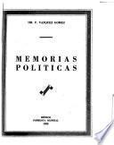 Memorias políticas, 1909-1913