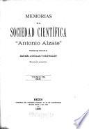 Memorias y revista de la Sociedad Científica Antonio Alzate