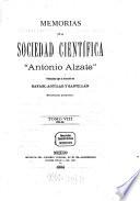 Memorias y revista de la Sociedad Científica Antonio Alzate