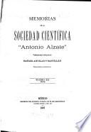 Memorias y revista de la Sociedad Científica Antonio Alzate