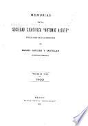 Memorias y revista de la Sociedad Científica Antonio Alzate.