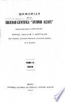 Memorias y revista de la Sociedad Científica Antonio Alzate.