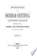 Memorias y revista de la Sociedad Científica Antonio Alzate.
