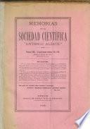 Memorias y revista de la Sociedad Científica Antonio Alzate