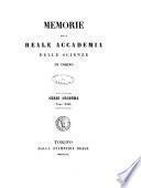 Memorie della Reale Accademia delle scienze di Torino