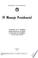 Mensaje al congreso de la República