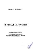 Mensaje presidencial presentado por el ciudadano ... Presidente constitucional de la República
