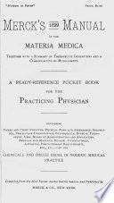 Merck's 1899 Manual of the Materia Medica