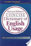 Merriam-Webster's Concise Dictionary of English Usage