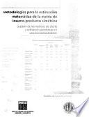 Metodologías para la estimación matemática de la matriz de insumo-producto simétrica