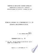 Metodos de la mediana y de la transformacion M. M. M. por calcular el agua disponible de un Rio