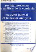 Mexican journal of behavior analysis
