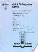 Mexico and Its Developing Agricultural Market, 1979-March 1987