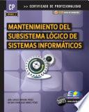 MF0958_2 Mantenimiento del subsistema lógico de sistemas informáticos