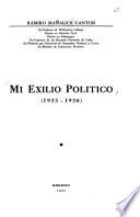Mi exilio político (1933-1936).