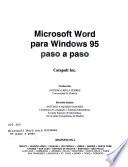 Microsoft Word para Windows 95 paso a paso