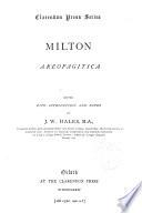 Milton. Areopagitica, ed. with intr. and notes by J.W. Hales
