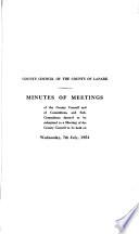 Minutes of the County Council and Reports and Minutes of Committees of the Council and Other Documents Submitted to the Council