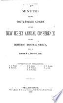 Minutes of the ... Session of the New Jersey Annual Conference of the Methodist Episcopal Church