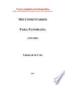 Mis comentarios para Panorama (1993-2000)