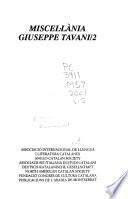 Miscel.lània Giuseppe Tavani