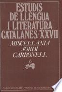 Miscel·lània Jordi Carbonell