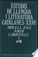 Miscel·lània Jordi Carbonell