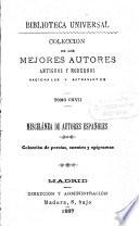 Miscelánea de autores españoles