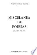 Miscelánea de poesías