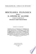 Miscelánea filológica