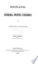Miscelánea literaria, política i relijiosa