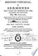 Misionero parroquial, ó Sermones para todos los domingos del año