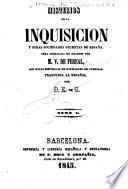 Misterios de la Inquisicion y otras sociedades secretas de España