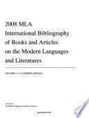 MLA International Bibliography of Books and Articles on the Modern Languages and Literatures