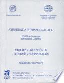Modelos y simulación en economía y administración