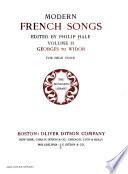 Modern French Songs: Gavotte of the masquerade