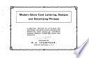 Modern Show Card Lettering, Designs and Advertising Phases