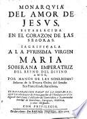 Monarquia del amor de Jesús establecida en los corazones de las señoras