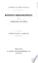 Moniteur bibliographique de la Compagnie de Jésus