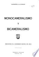 Monocameralismo y bicameralismo