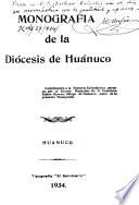 Monografía de la Diócesis de Huánuco