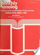 Monthly Catalog of United States Government Publications
