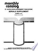 Monthly Catalogue, United States Public Documents