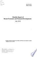 Monthly Report of Recent Economic and Financial Developments