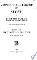 Morphologie und biologie der algen