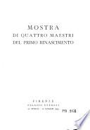 Mostra Di Quattro Maestri Del Primo Rinascimento