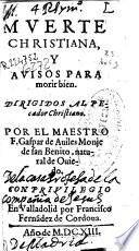 Muerte christiana y auisos para morir bien