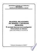 Mujeres, relaciones de género y sociedad