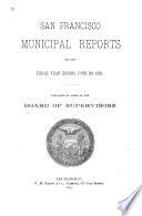 Municipal Reports for the Fiscal Year ....