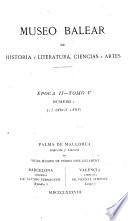 Museo Balear de historia y literatura, ciencias y artes